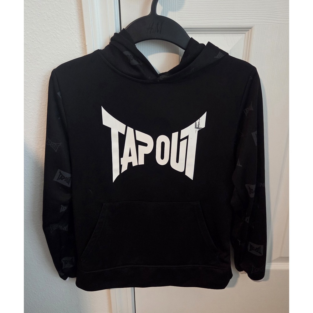 WWE Tapout Hoodie Youth Pullover MMA Fight Sweatshirt Size 12 Y2K Grunge Street